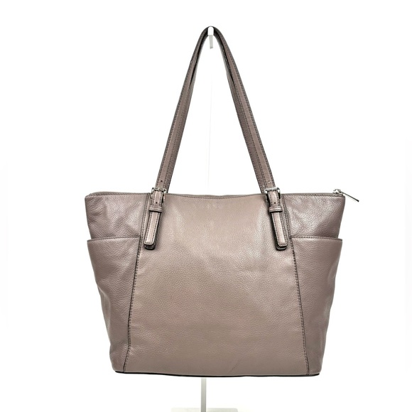 Michael Kors Mauve Gray Pebbled Leather Tote Bag in good condition. - Picture 2 of 16